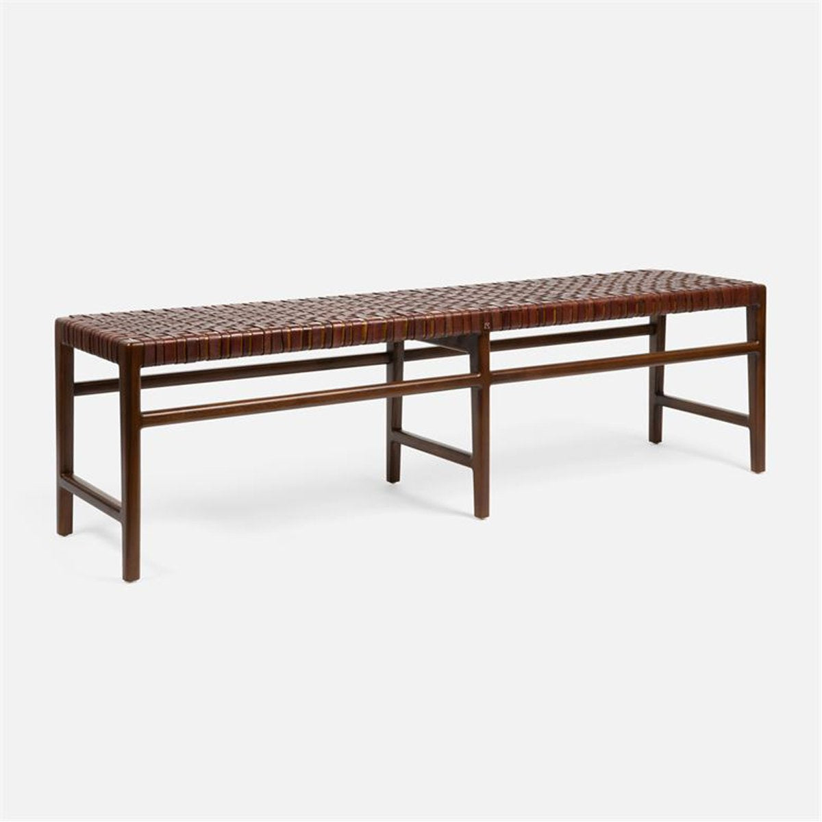 Made Goods Percy Full-Grain Leather Triple Bench