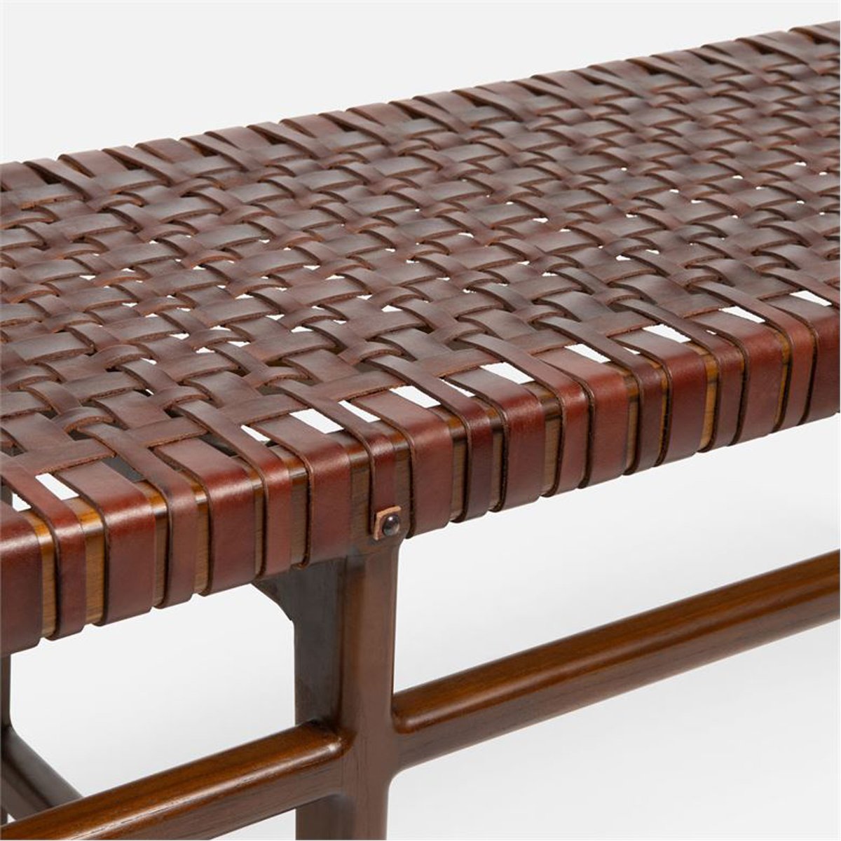 Made Goods Percy Full-Grain Leather Triple Bench