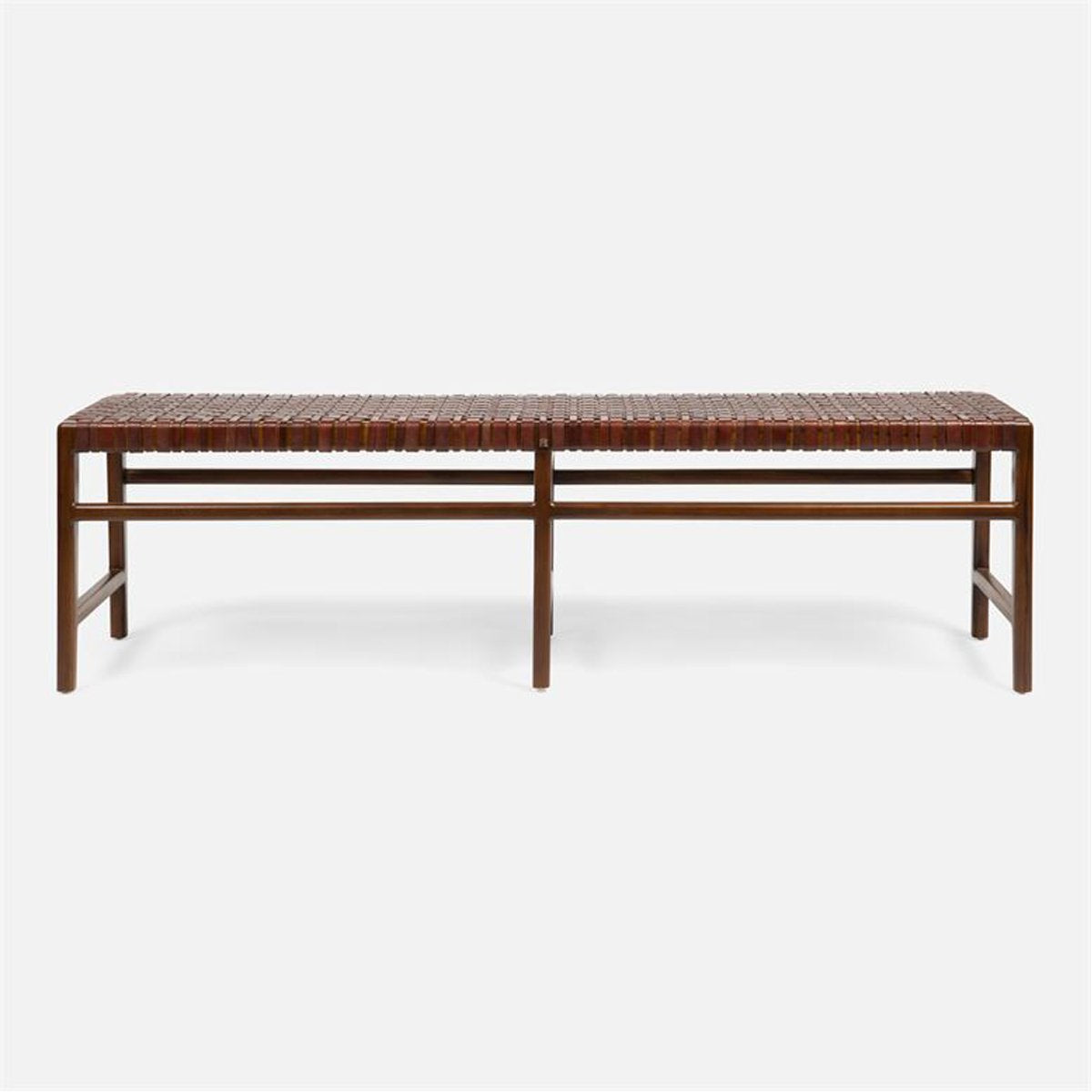 Made Goods Percy Full-Grain Leather Triple Bench