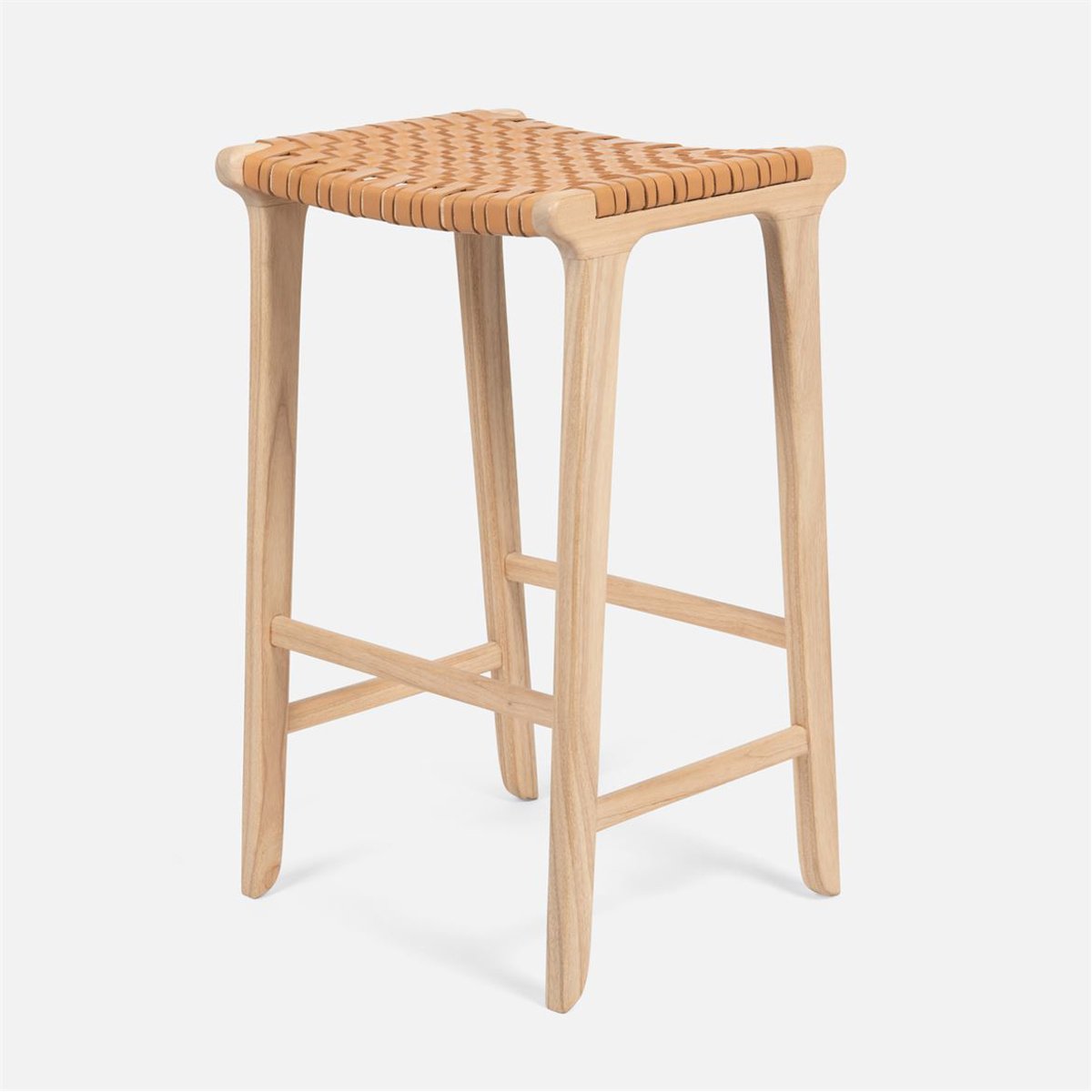 Made Goods Percy Bar Stool in Full-Grain Leather