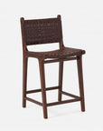 Made Goods Percy Full-Grain Leather Counter Stool with Back