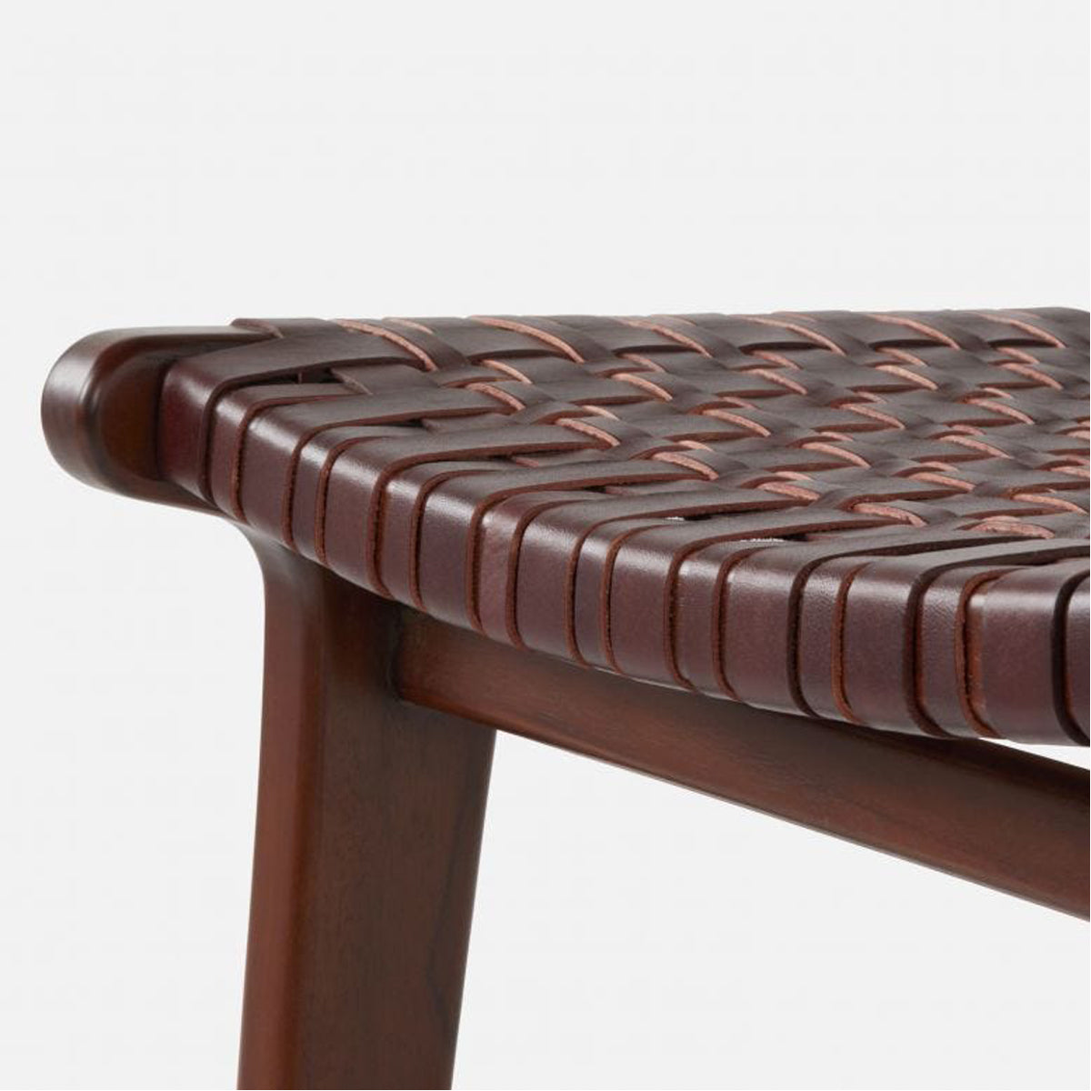 Made Goods Percy Full-Grain Leather Counter Stool with Back