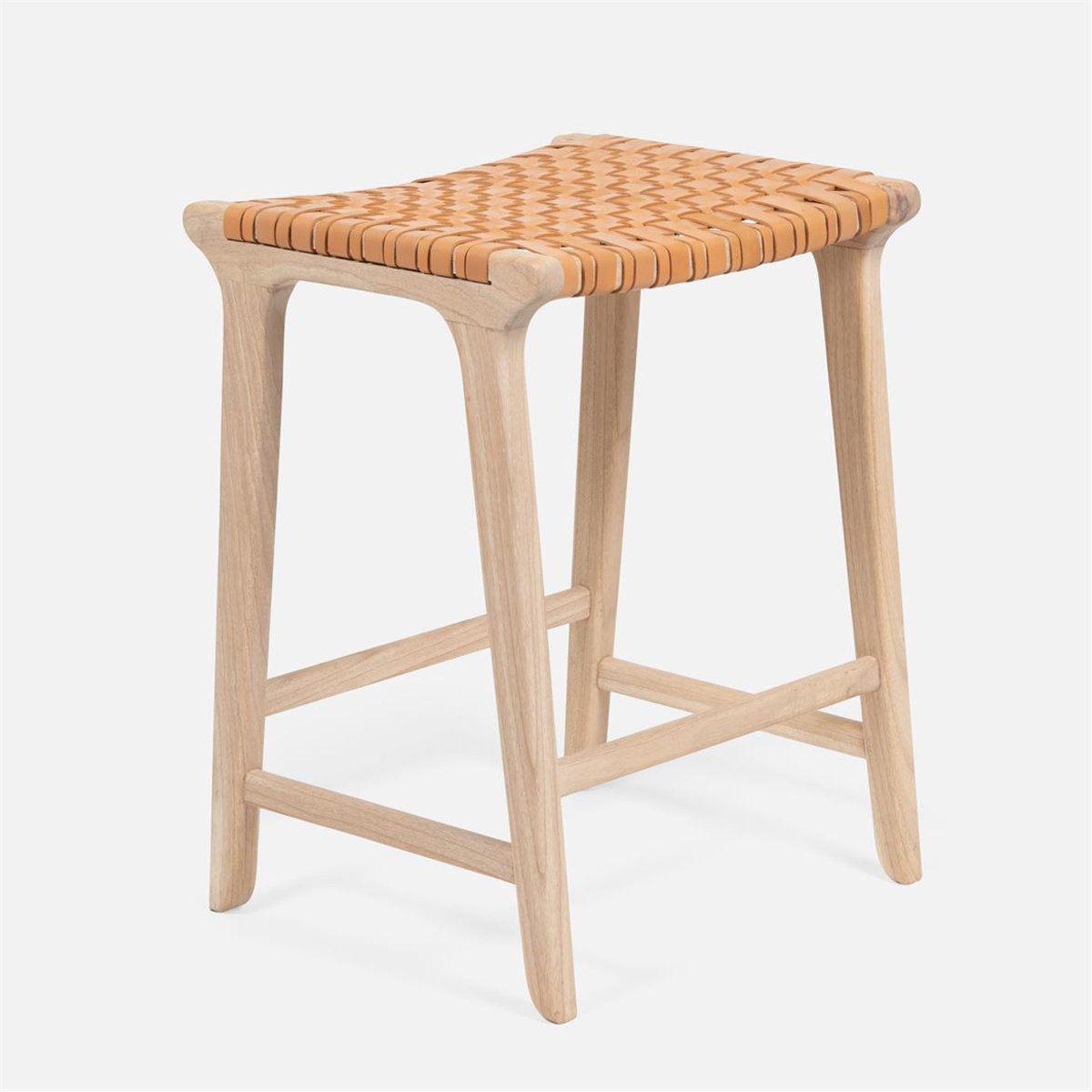 Made Goods Percy Full-Grain Leather Counter Stool