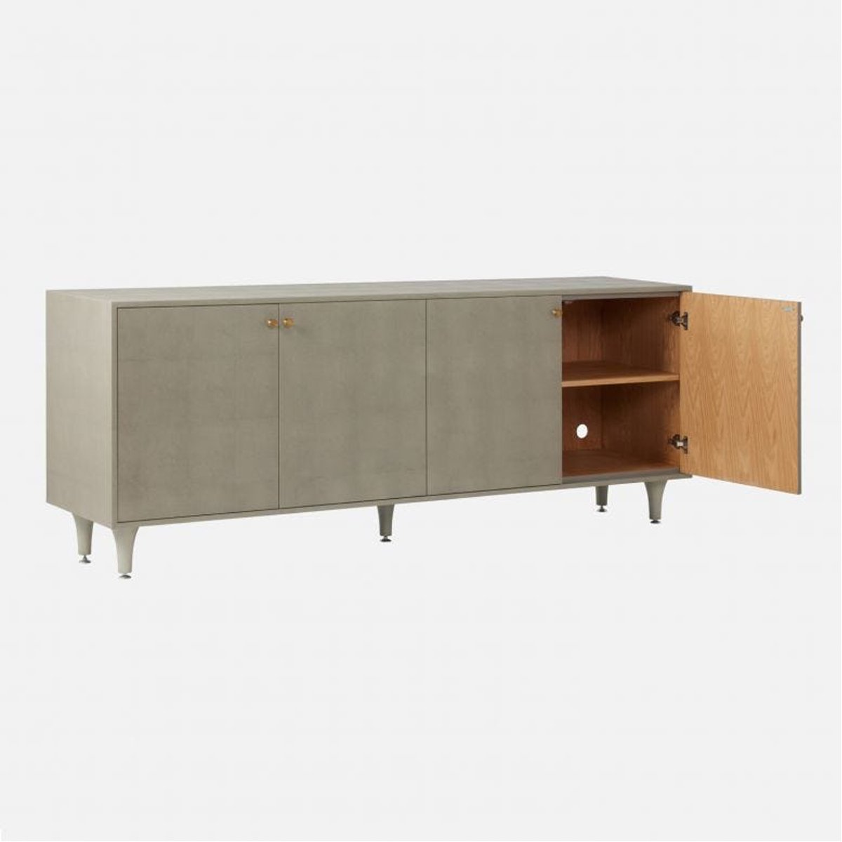 Made Goods Ramon 4-Door Buffet in Faux Shagreen