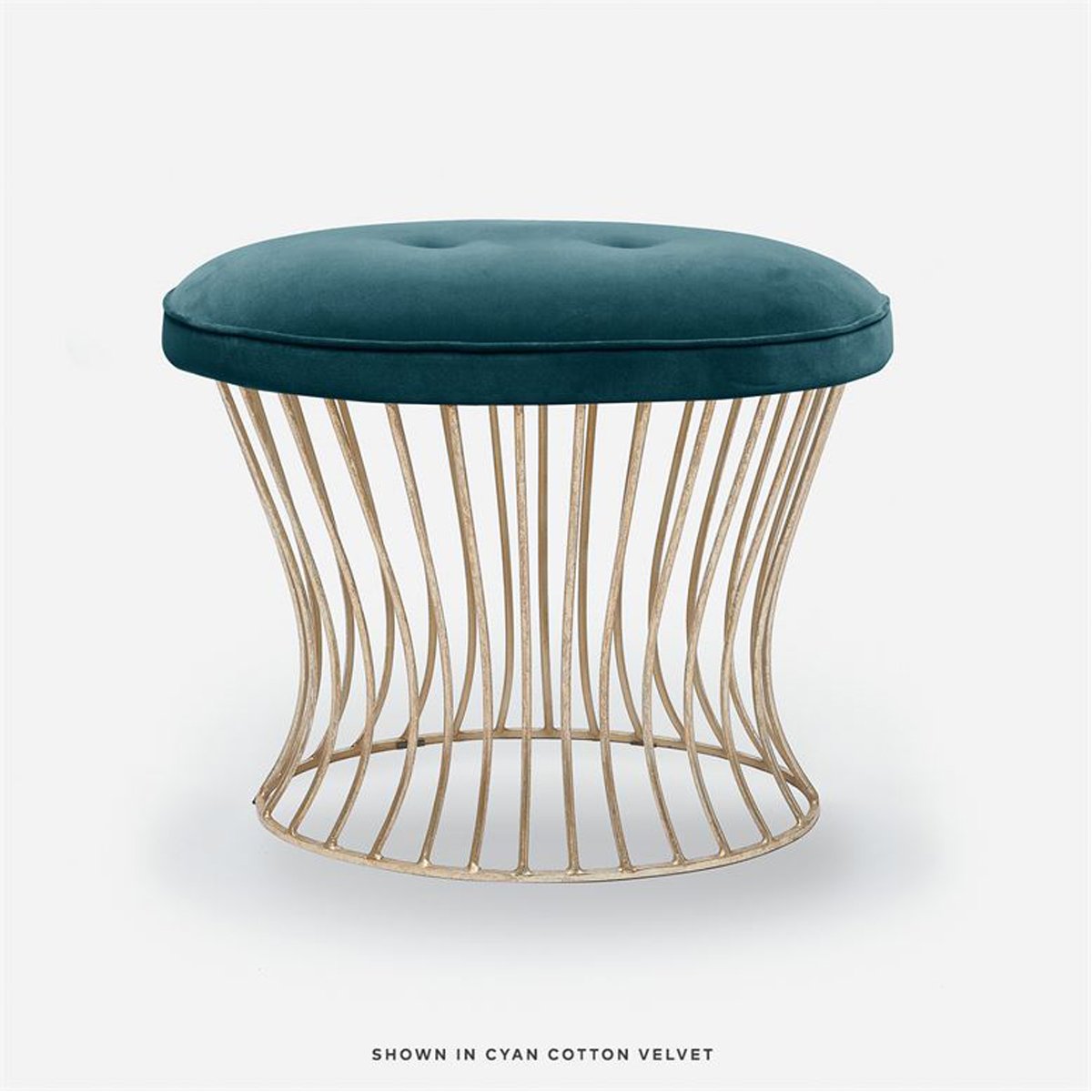 Made Goods Roderic Oval Stool in Brenta Cotton Jute