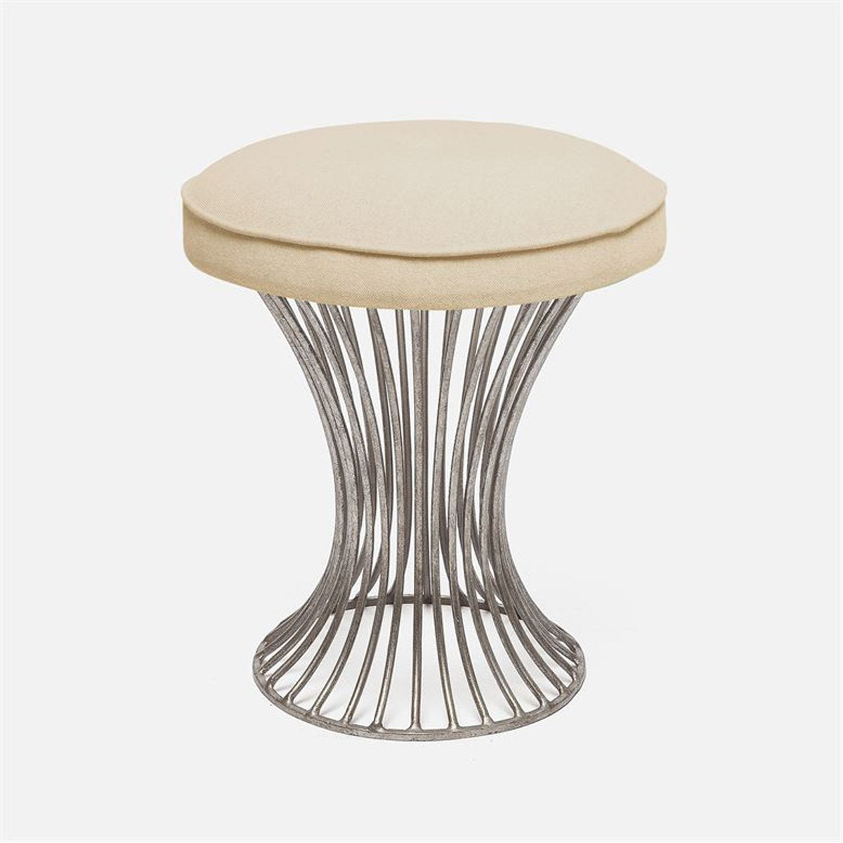 Made Goods Roderic Round Stool in Bassac Shagreen Leather