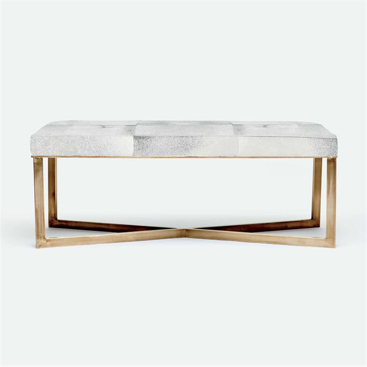 Made Goods Roger Cowhide Double Bench in Havel Velvet