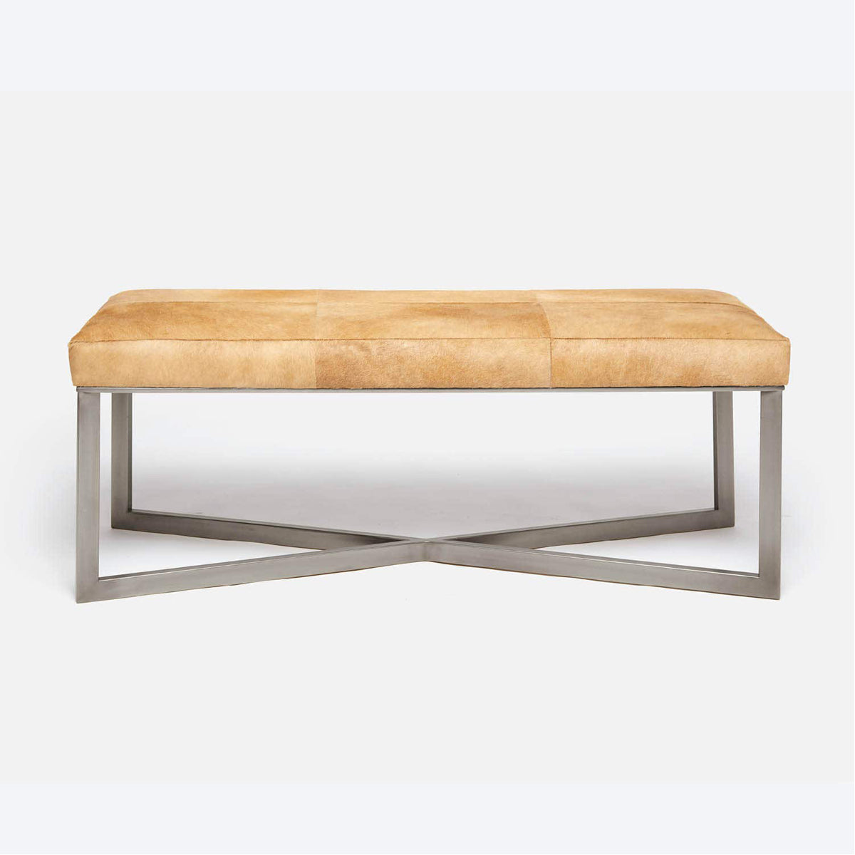 Made Goods Roger Cowhide Double Bench in Pagua Fabric