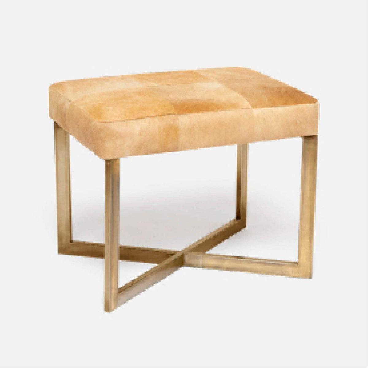 Made Goods Roger Cowhide Single Bench in Havel Performance Velvet