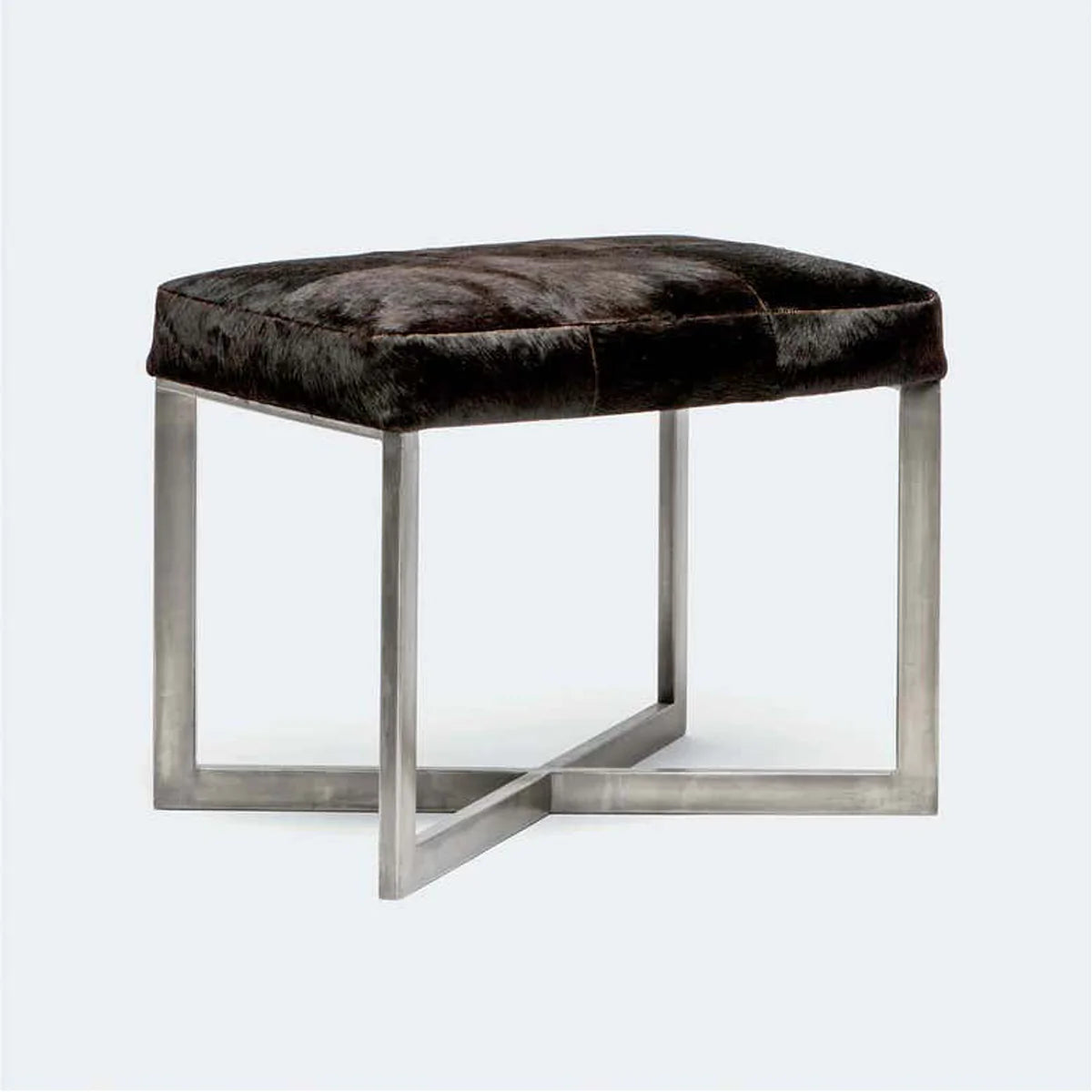 Made Goods Roger Cowhide Single Bench in Clyde Fabric