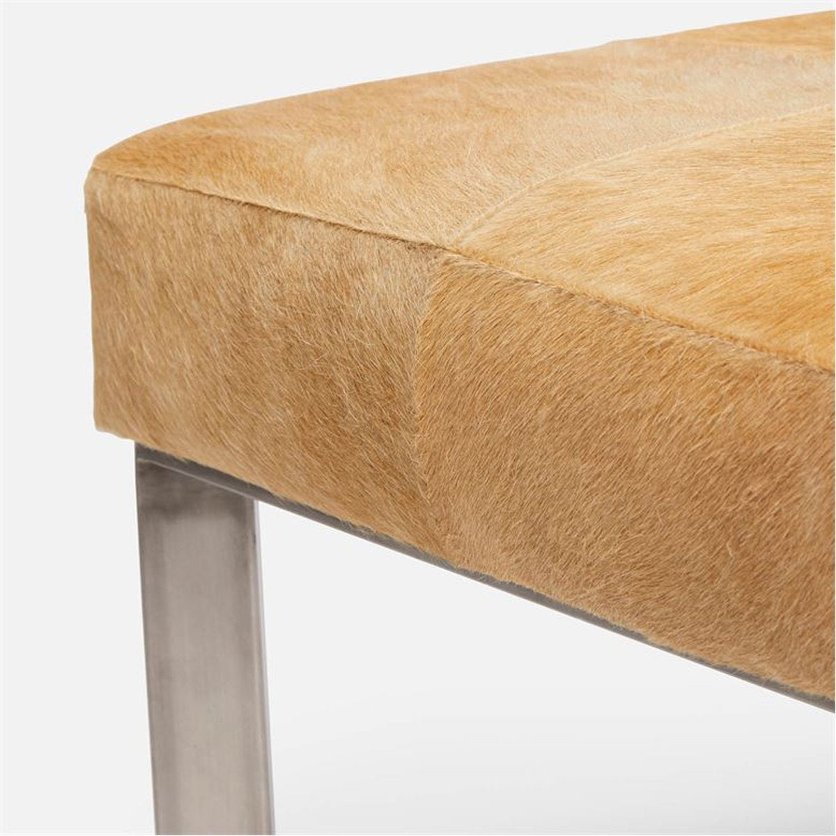 Made Goods Roger Cowhide Single Bench in Hair-On-Hide