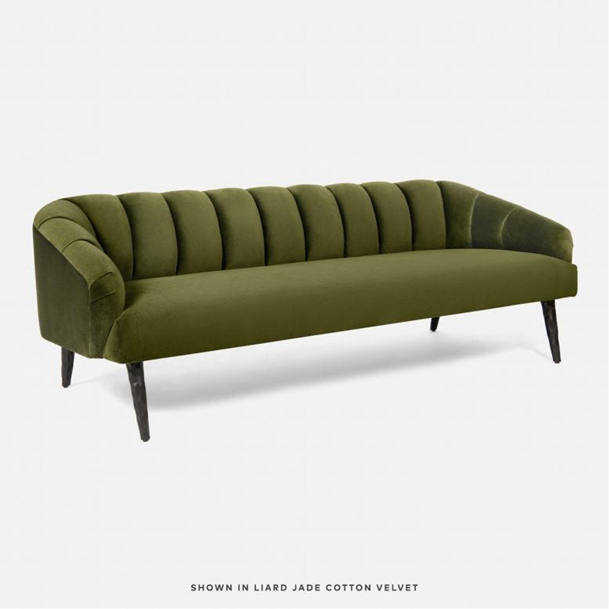 Made Goods Rooney Upholstered Shell Sofa in Liard Cotton Velvet