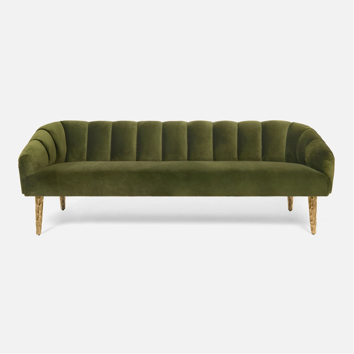 Made Goods Rooney Upholstered Shell Sofa in Garonne Leather