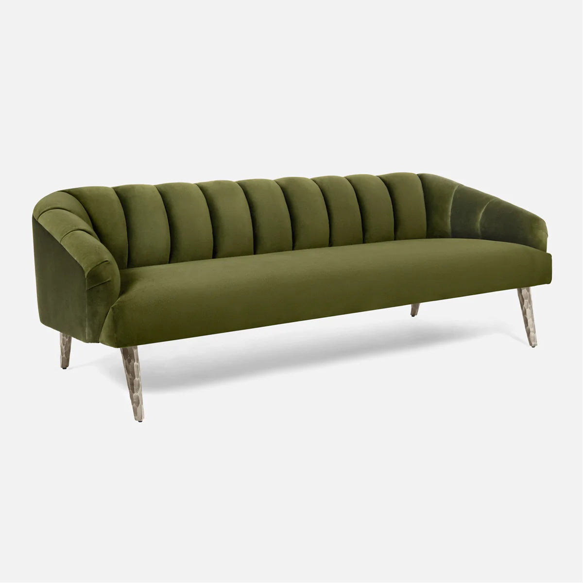 Made Goods Rooney Upholstered Shell Sofa in Clyde Fabric