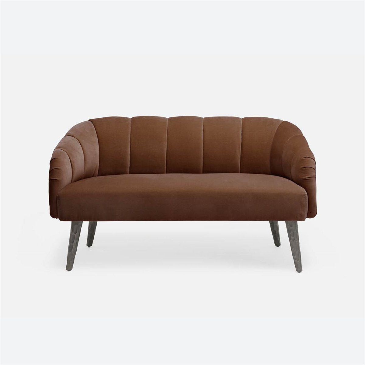 Made Goods Rooney Upholstered Shell 54-Inch Sofette in Garonne Leather