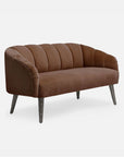 Made Goods Rooney Upholstered Shell 54-Inch Sofette in Bassac Leather