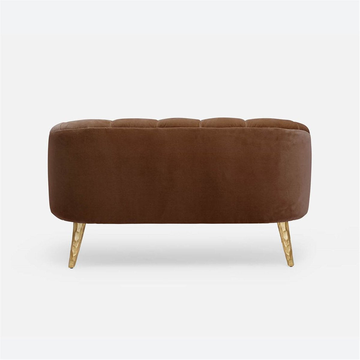 Made Goods Rooney Upholstered Shell 54-Inch Sofette in Colorado Leather