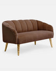 Made Goods Rooney Upholstered Shell 54-Inch Sofette in Colorado Leather