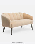 Made Goods Rooney Upholstered Shell 54-Inch Sofette in Aras Mohair