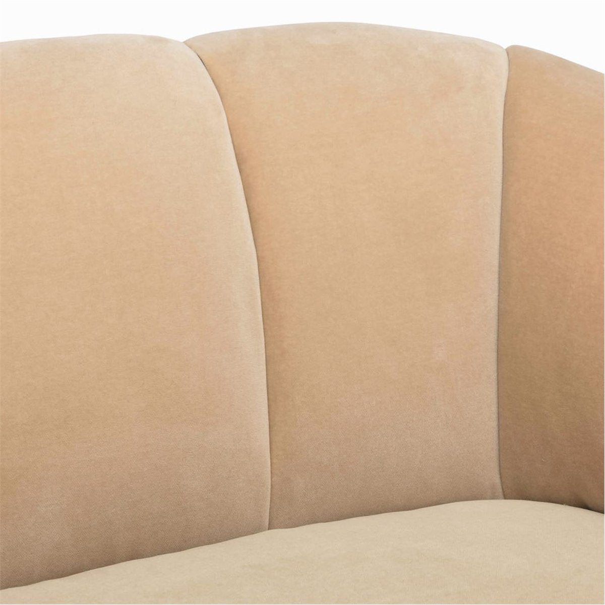 Made Goods Rooney Upholstered Shell 54-Inch Sofette in Aras Mohair