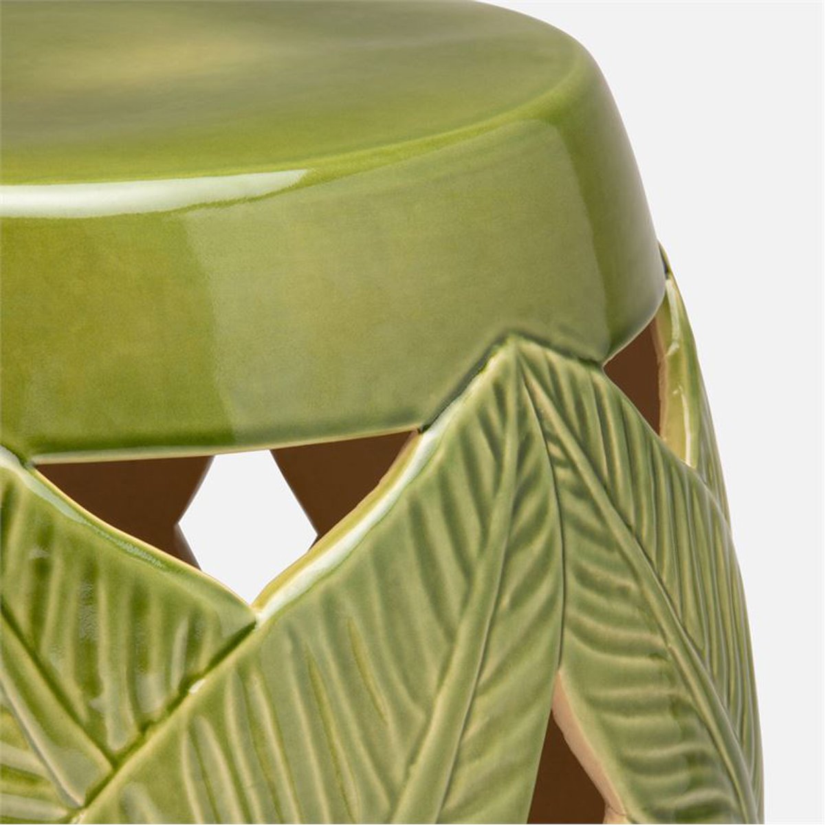 Made Goods Rosalba Leaf Design Outdoor Stool