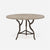 Made Goods Royce Abstract Branch Round Dining Table, Warm Gray Marble