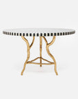 Made Goods Royce Abstract Branch Round Dining Table in Striped Marble