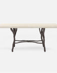 Made Goods Royce Rectangular Dining Table in Faux Horn Top