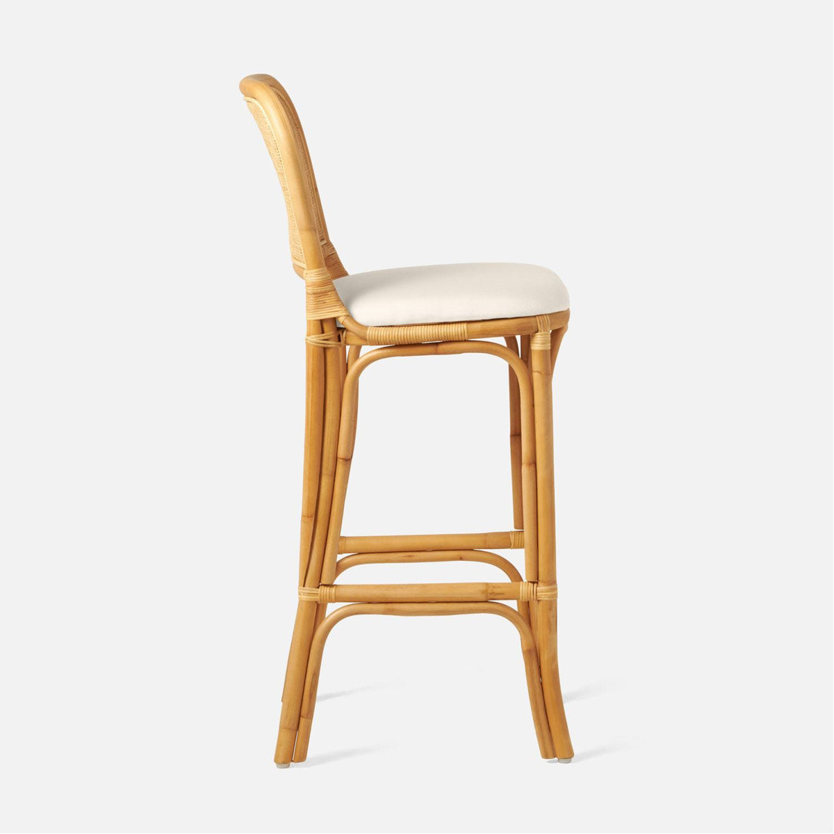 Made Goods Tatum Upholstered Bar Stool in Ettrick Cotton Jute