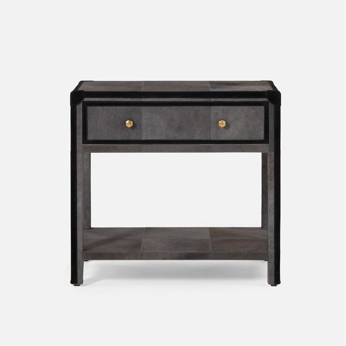 Made Goods Terrell Hair-On-Hide with Suede Trim Double Nightstand