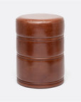 Made Goods Vaughn Round Ribbed Leather Stool