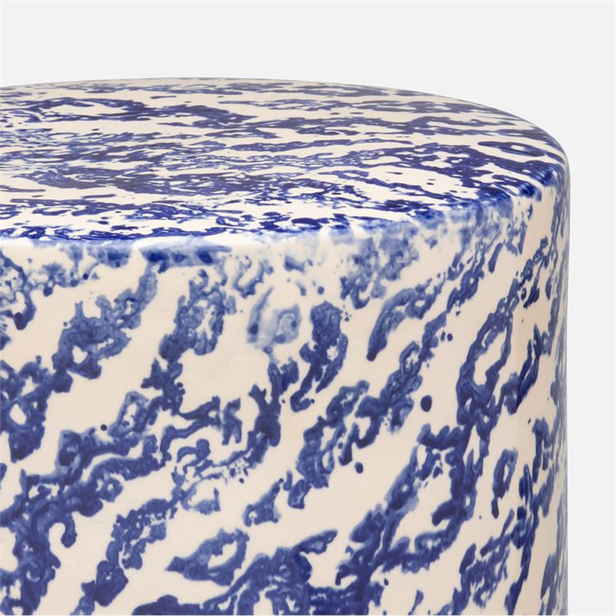 Made Goods Verena Marbleized Ceramic Outdoor Stool