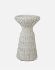 Made Goods Viv Woven Wicker Hourglass-Shaped Outdoor Drink Table