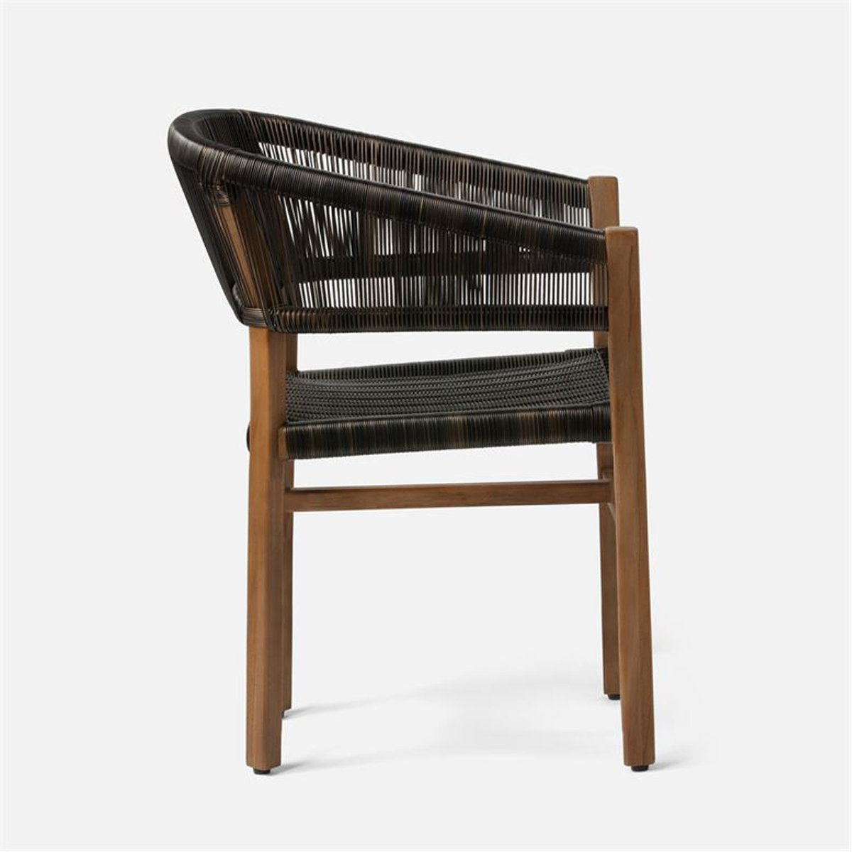 Made Goods Wentworth Dark Espresso and Natural Outdoor Dining Chair