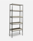 Made Goods Wesley Metal Bookshelf with Concrete Shelving