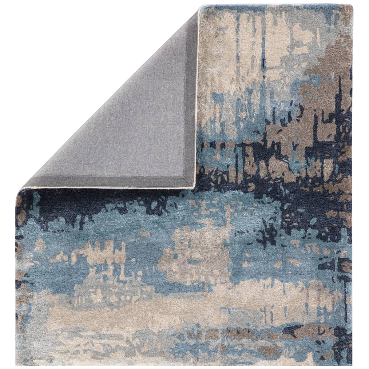 Jaipur Genesis Benna Abstract Blue Gray GES18 Area Rug