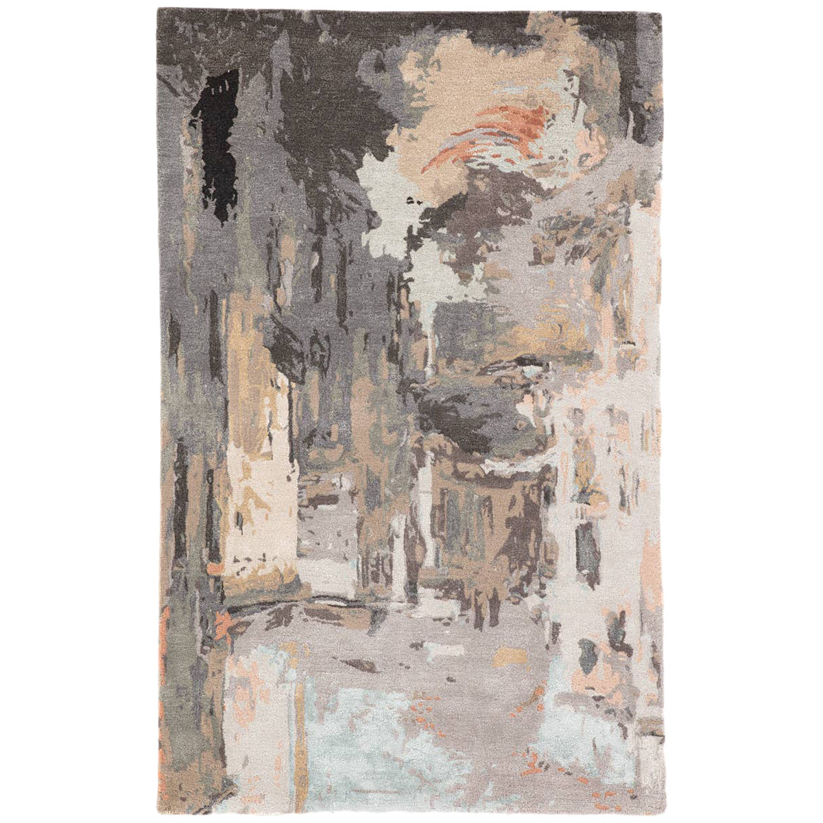 Jaipur Genesis Luella Abstract Gray Blush GES25 Area Rug