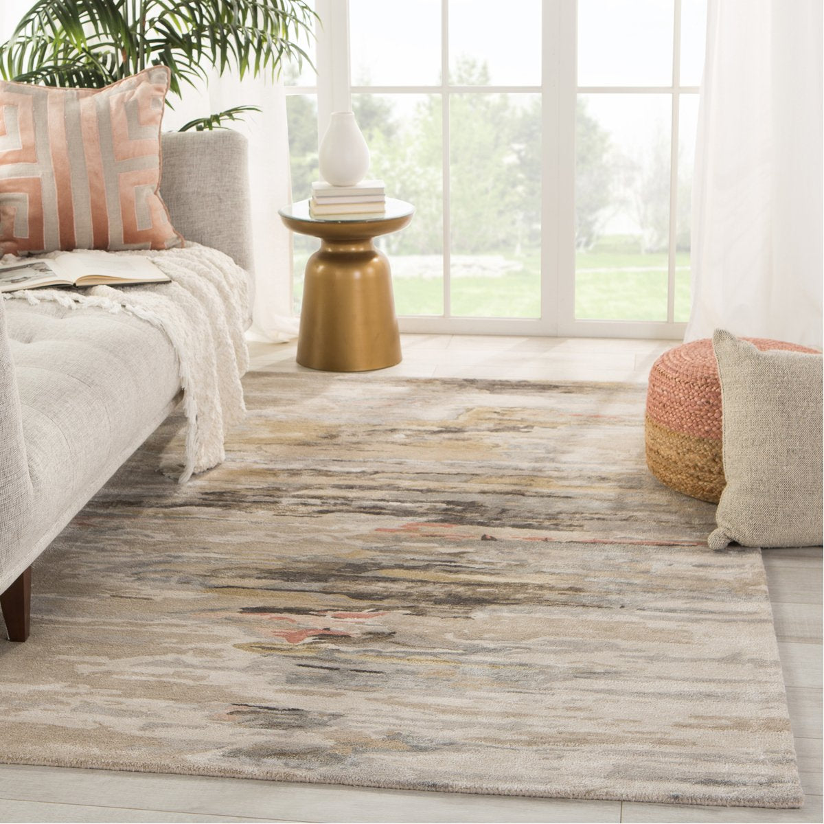 Jaipur Genesis Ryenn Abstract Taupe Blush GES48 Rug