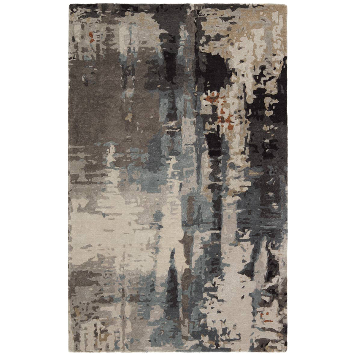 Jaipur Genesis Matcha Abstract Gray Black GES54 Area Rug