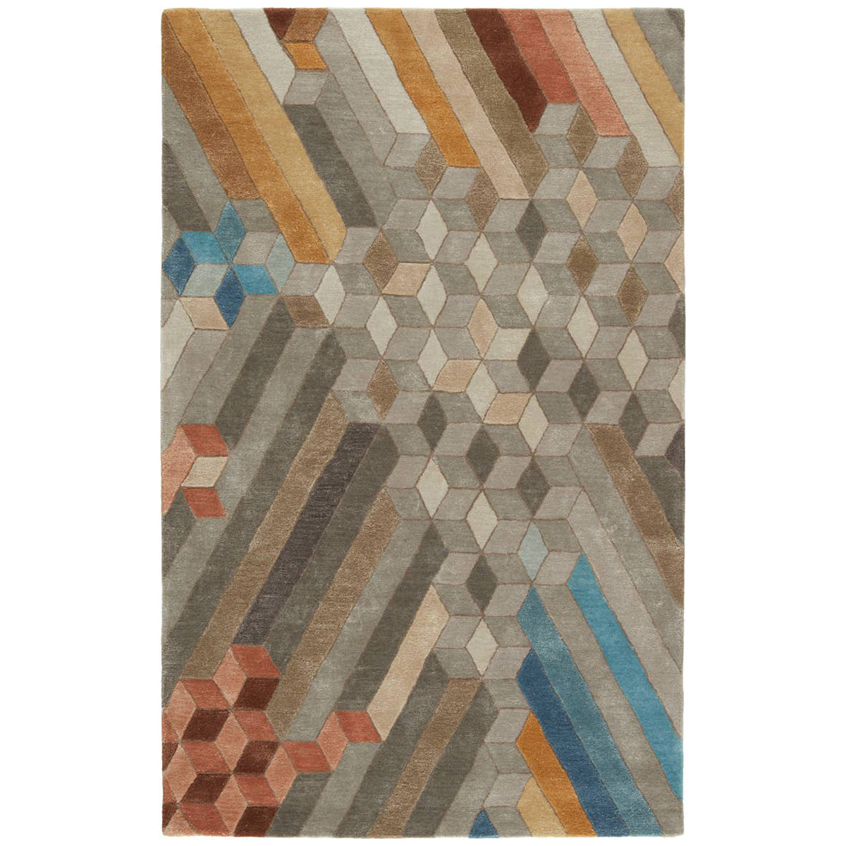 Jaipur Genesis Cairns Geometric Multicolor Gray GES57 Area Rug