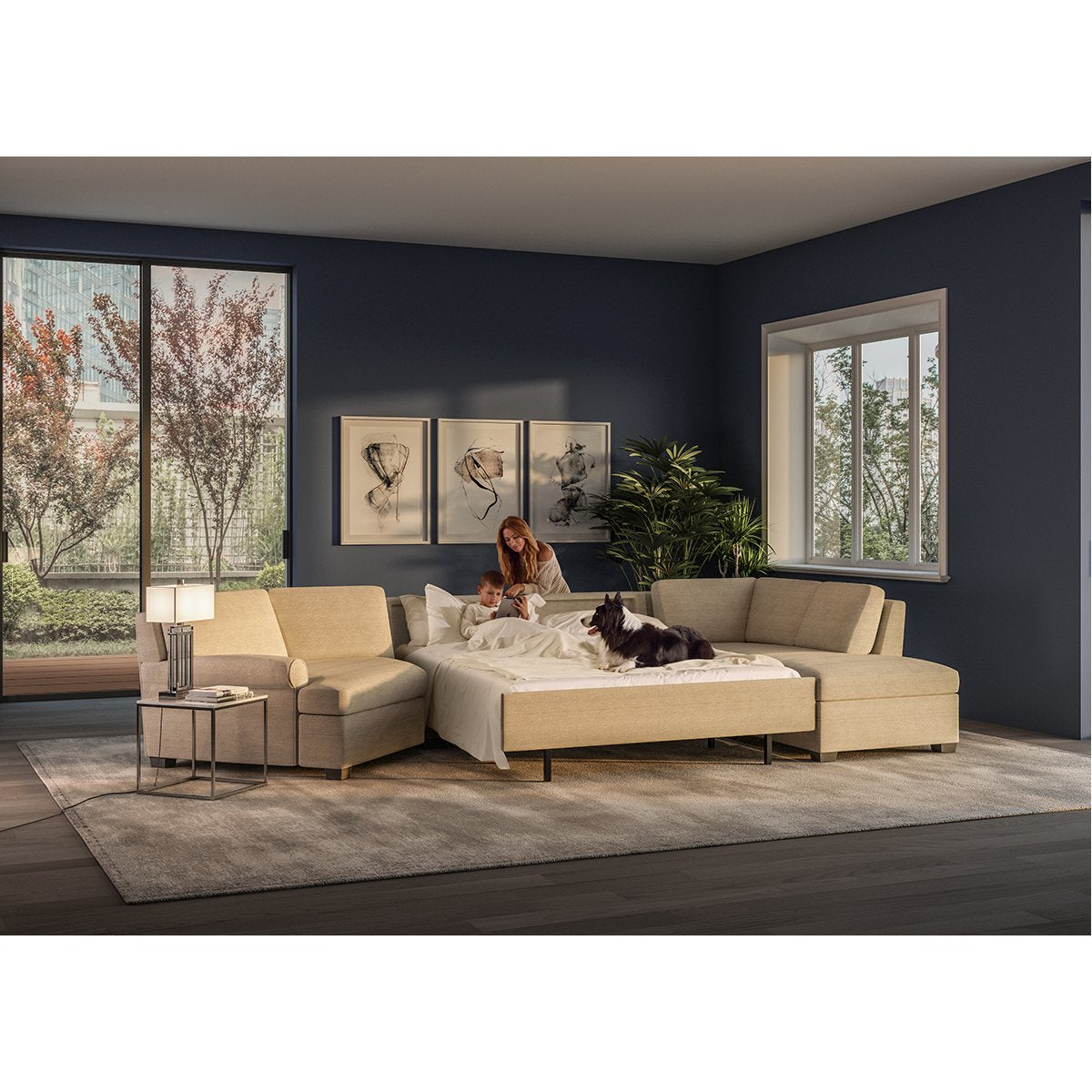 Gaines Upholstery Comfort Sleeper by American Leather