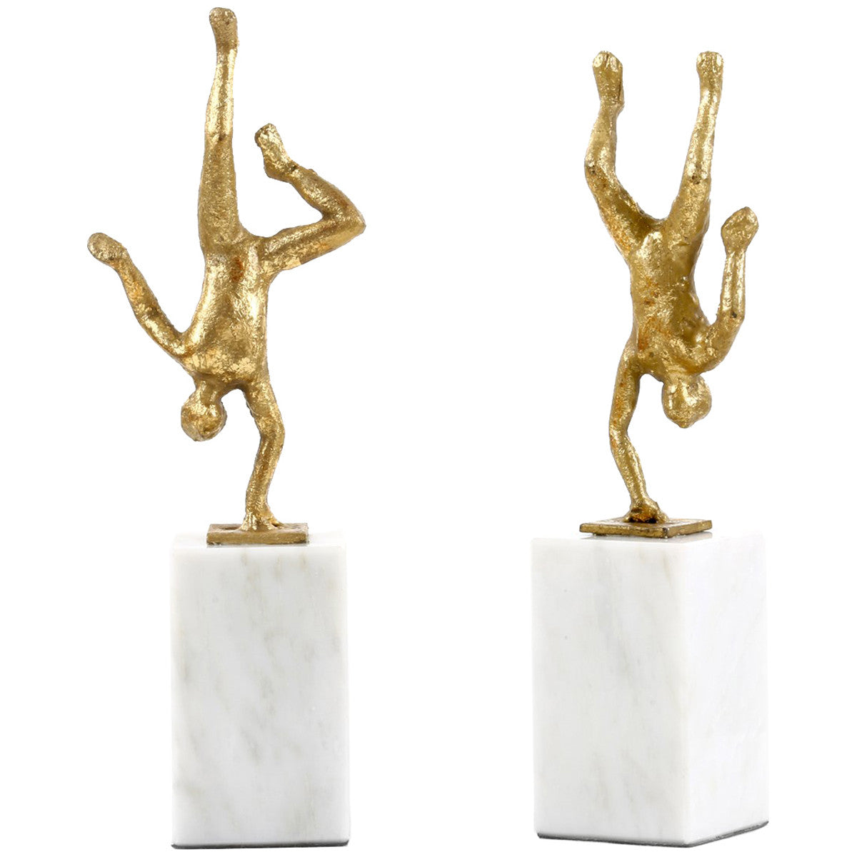 Villa &amp; House Gold Handstand Statue Pair