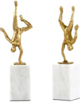 Villa & House Gold Handstand Statue Pair