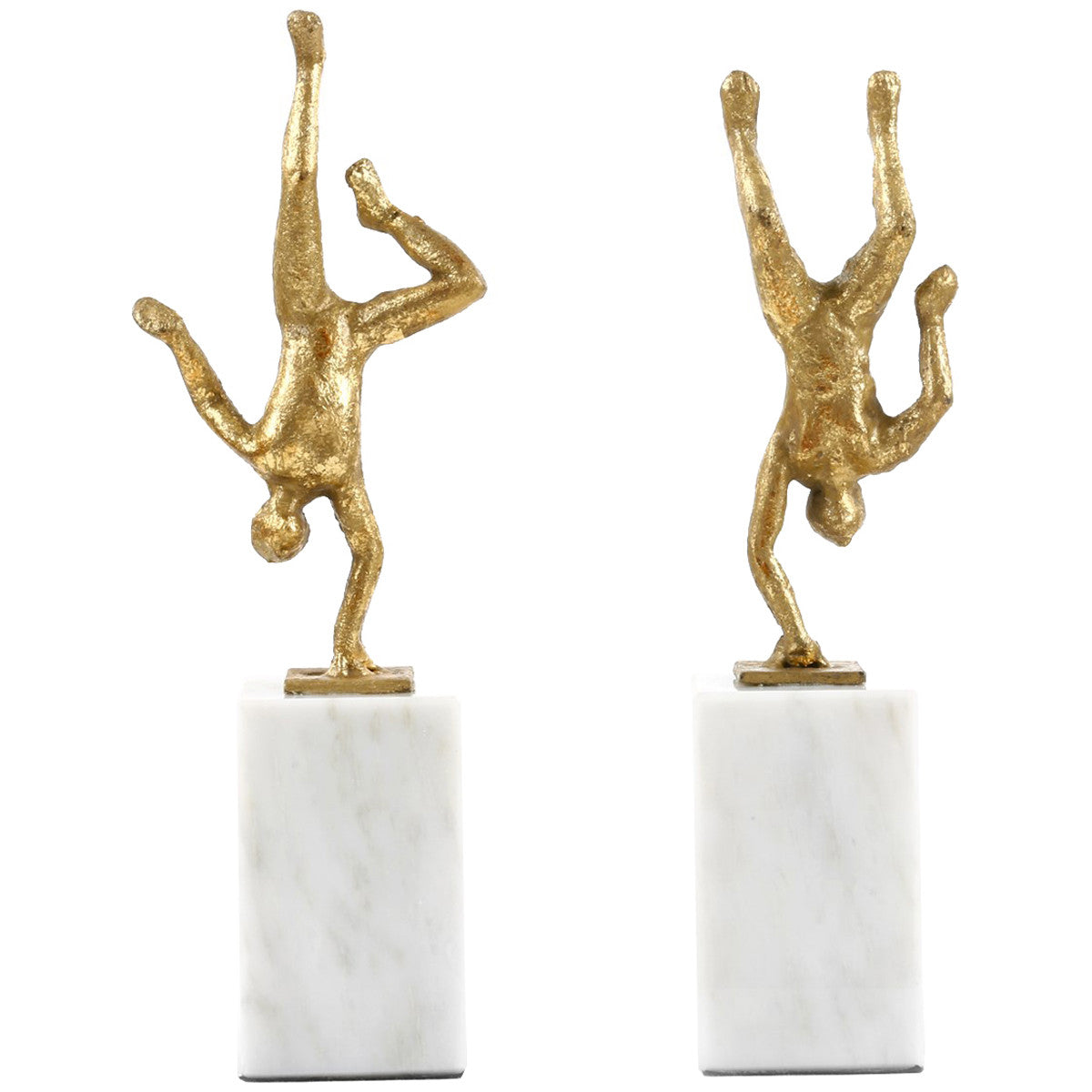 Villa &amp; House Gold Handstand Statue Pair