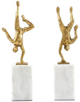 Villa & House Gold Handstand Statue Pair