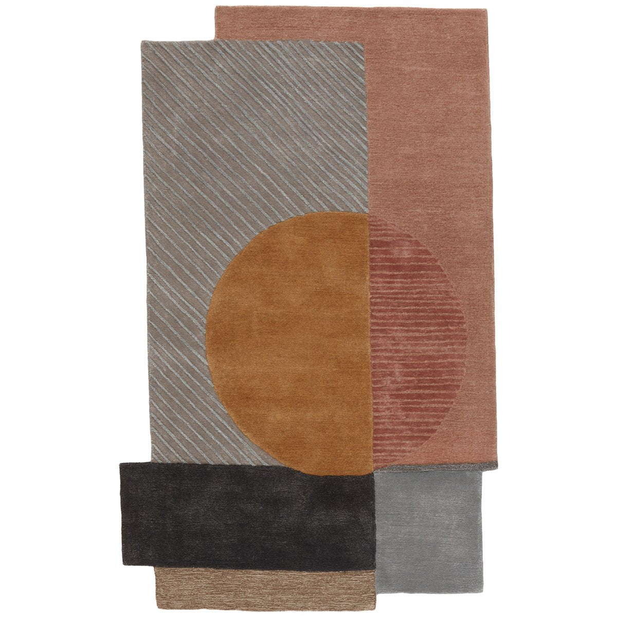 Jaipur Iconic Synovah Geometric Stripes Multicolor Gray ICO02 Rug