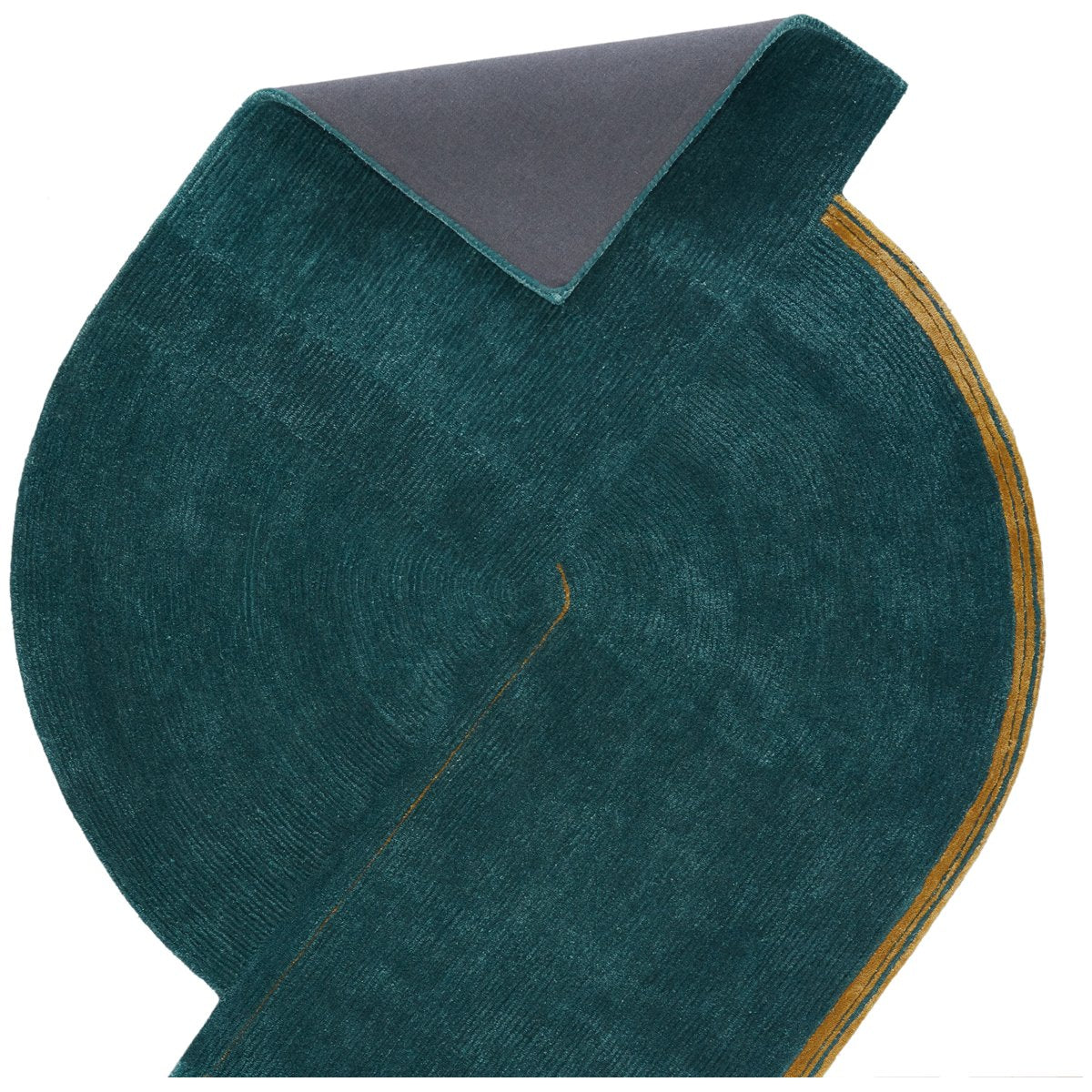 Jaipur Iconic Zephyr Abstract Solid Teal Gold ICO03 Rug