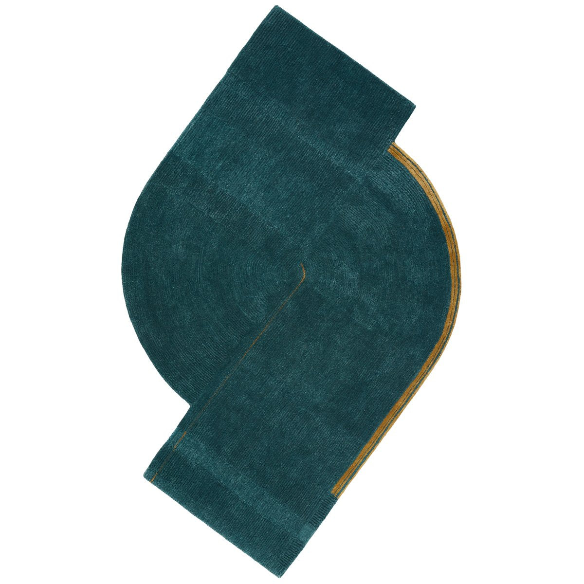 Jaipur Iconic Zephyr Abstract Solid Teal Gold ICO03 Rug