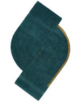 Jaipur Iconic Zephyr Abstract Solid Teal Gold ICO03 Rug