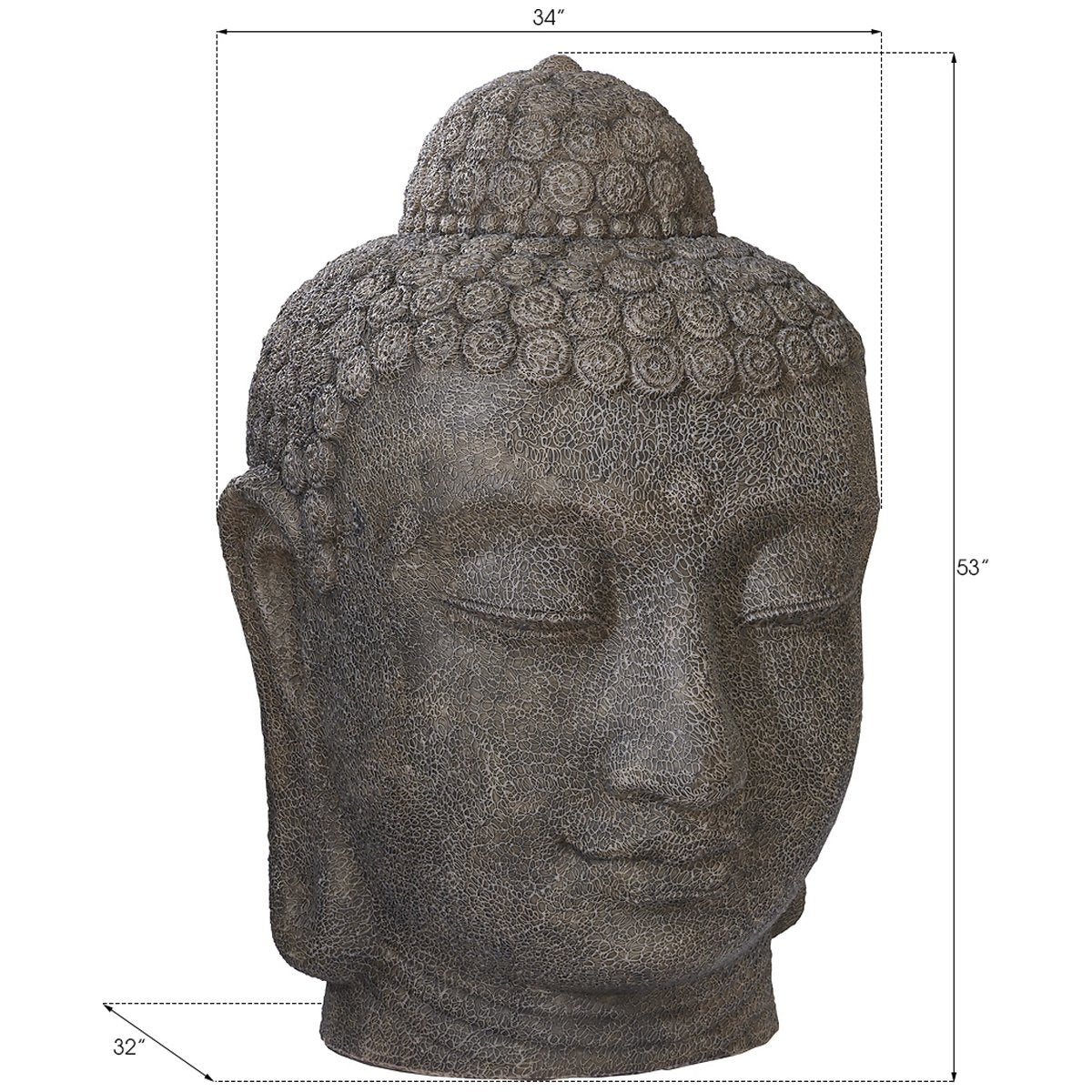 Phillips Collection Buddha Head Illuminated Sculpture